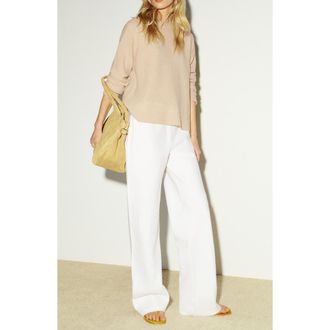 Reformation Cashmere Boyfriend Sweater in Textured Wheat at Nordstrom, Size X-Small