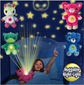Trade Shop Trade Shop - Oso De Peluche De Peluche Con Proyector De Estrella Ligera Para El Dormitorio Starry Sky