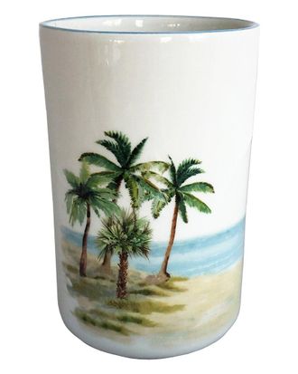 ABBIAMO TUTTO Palm Breezes Wine Bottle/Utensil Holder