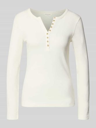 Christian Berg Slim Fit Longsleeve aus Baumwoll-Mix mit Henley-Ausschnitt in Offwhite, Gr&ouml;&szlig;e XXL