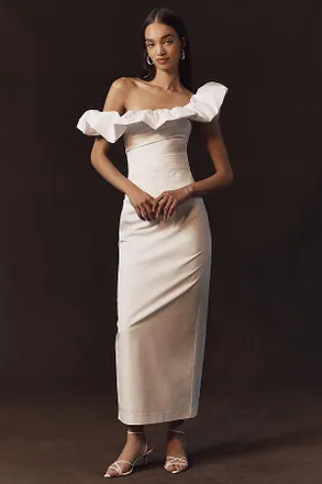 Shona Joy Anthropologie Weddings x Shona Joy Levitate Ruffle Maxi Dress