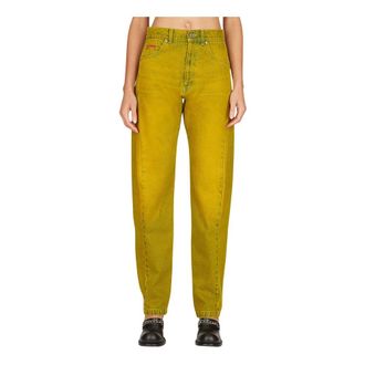 Martine Rose Straight Jeans, female, Yellow, Size: XS Twist Seam Jeans