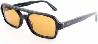Retro Superfuture Zwarte kat zonnebril met bruine lenzen - unisex - Zonnebrillen - Zwart - 58 MM - Accessoires
