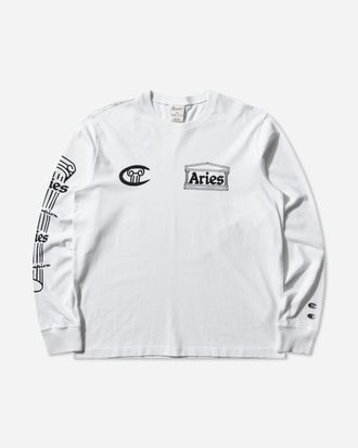 Champion Aries Sponsor Longsleeve T-Shirt White