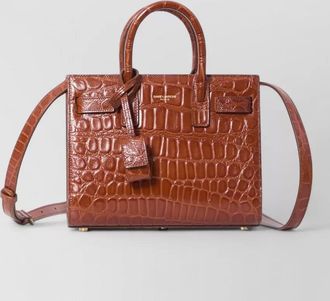 Saint Laurent sac de jour nano crocodile shoulder bag