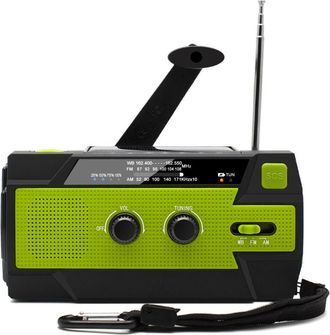 OEM Radio De Emergencia Para Prevenci&oacute;n De Desastres, Radio Con Manivela, Linterna Y Radio Solar