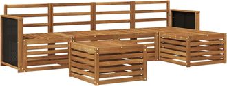 vidaXL Conjunto De Sof&aacute;s De Exterior 6 Uds. Natural Vidaxl
