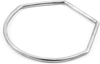 Anchor & Crew Rowe Half Circle Geometric Silver Bangle