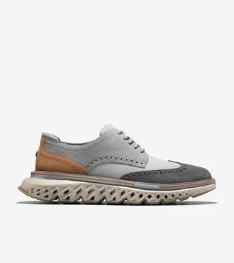 Cole Haan Mens 5.ZER&Oslash;GRAND Wingtip Oxfords Sneakers - Grey Size 10.5