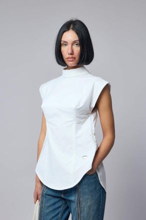 Jean Paul Gaultier Sleeveless Reversed Shirt With Pointy Boobs