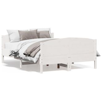 Berkfield Home Bed Frame without Mattress White 140x190 cm Solid Wood Pine