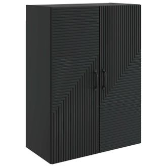vidaXL Armario De Pared Negro 66 X 34,5 X 90 Cm Madera De Ingenier&iacute;a Vidaxl
