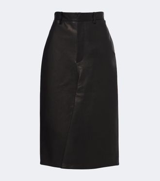 Victoria Beckham Falda midi de piel