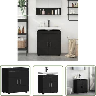 vidaXL vidaXL Armadi da bagno moderni - Set di Armadi da Bagno TULUM Nero 60 x 34 x 63 cm