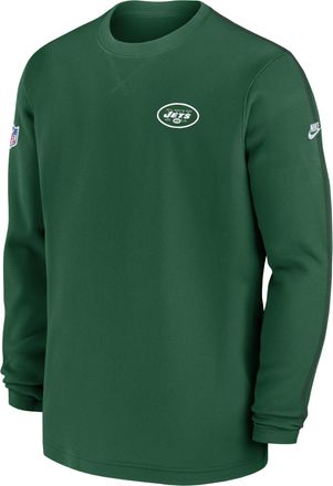 Nike New York Jets Sideline Logo Coach Mens Nike Mens NFL Long-Sleeve Top in Green | 02FA066YQ9Z-9BM