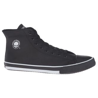 Harley-Davidson Harley Davidson Baxter Suede Mens High Top Trainers - Black White - Size:UK 10.5