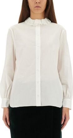 Saint Laurent White Regular Solid Shirt