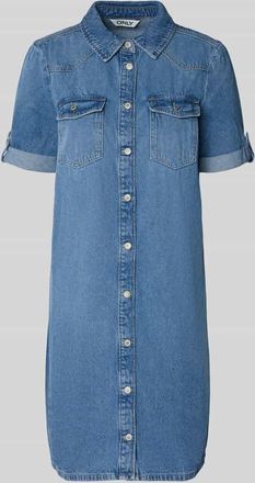Only K&ouml;rpernahes Jeanskleid aus Baumwoll-Viskose-Mix Modell LISA in Jeansblau, Gr&ouml;&szlig;e XS