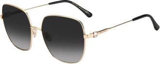 Jimmy Choo London Bicolor Metalen Zonnebril - Dames - Zonnebrillen - Geel - 59 MM - Accessoires