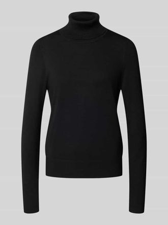 Christian Berg Strickpullover mit gerippten Abschlüssen in Black, Größe XXL