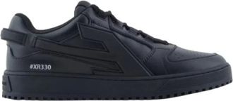 Emporio Armani Schoenen, Heren, Zwart, 42 EU, Leer, Leren Sneaker