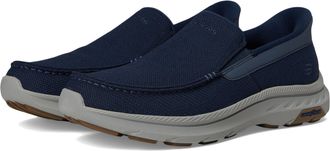 Skechers Mens Pollard-Wilfred Sneaker, Navy, 10.5 UK