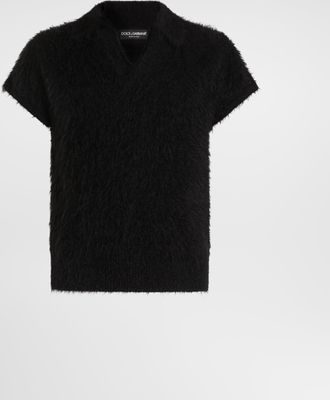 Dolce & Gabbana Knit Polo Shirt - Man Sweaters And Cardigans Black 48
