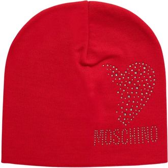 Moschino Gorro de lana - Accessories - Mujer - Rojo - ONE SIZE