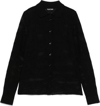 Tom Ford Zwart Button-Up Klassiek Collar Vest - Dames - Vesten - Zwart - S - Truien & Vesten