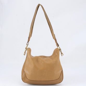 Gucci Brown Leather Handbag Shoulder Bag Tote Bag (Pre-Owned)