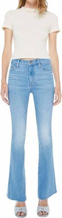 Mother Womens Weekender Fray Jeans In Blue
