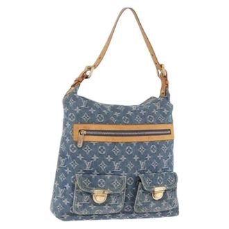 Louis Vuitton Pre-owned Monogram Denim Canvas Schoudertas - Dames - Pre-owned - Blauw - Maat: ONE Size Denim