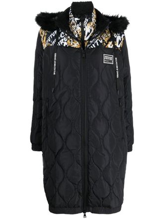 Versace Jeans Couture Cappotto con stampa - Nero