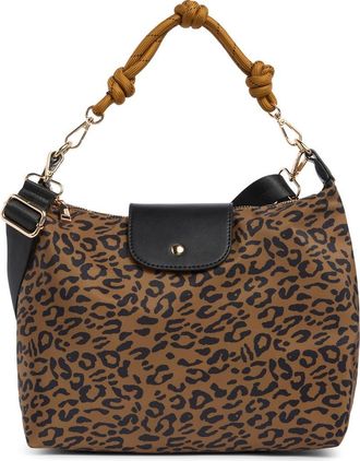 Urban Expression Nylon Flap Crossbody Bag in Leopard at Nordstrom Rack