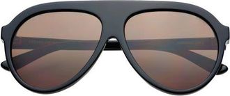 Freyrs Eyewear Maxwell Oversized Aviator Sunglasses in Black at Nordstrom, Size +0.00