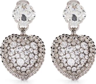 Alessandra Rich Crystal-Embellished Earring - Womens - Crystal/Metal