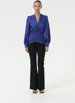 Gestuz Blouse met lange mouwen Regular fit blue