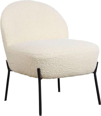 Happy Garden Sillón borreguito efecto lana rizada beige HELMI