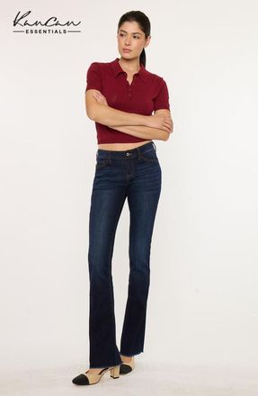 Kancan Anne Low Rise Bootcut Jeans in Super Dark Wash at Nordstrom, Size 28