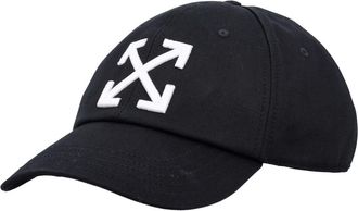 Off-white Caps, male, Black, Size: ONE SIZE Black White Baseball Cap Arrow Embroidery