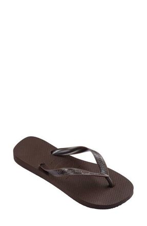 Havaianas Top Tiras Flip Flop in Dark Brown at Nordstrom, Size 5