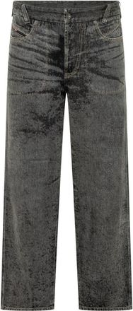 Diesel Dark Grey Relaxed Jeans