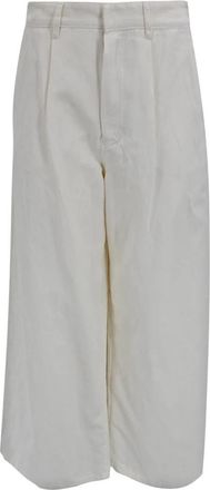 Max Mara Wide Broeken - Dames - Wijde Broeken - Wit - XS - Broeken