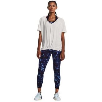 Under Armour Dames Project Rock Marble Compressie 7/8 Leggings (Blauw)