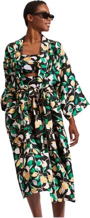 La DoubleJ Luxe Zijden Badjas - Dames - Badjassen - Groen - S - Nachtkleding