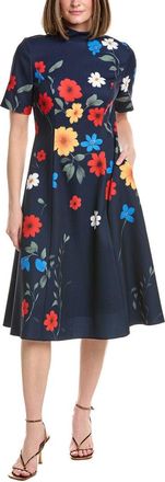 Rene Ruiz Mock Neck Floral Midi Dress