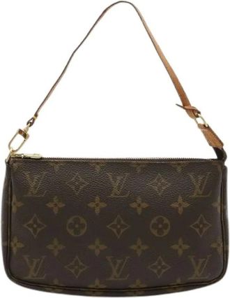 Louis Vuitton Pre-owned Shoulder Bags, female, Brown, Size: ONE SIZE Pre-owned Pochette Accessoires Monogram Clutch Bag