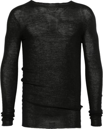 Rick Owens Round-neck Truien - Heren - Ronde hals truien - Zwart - L - Truien & Vesten
