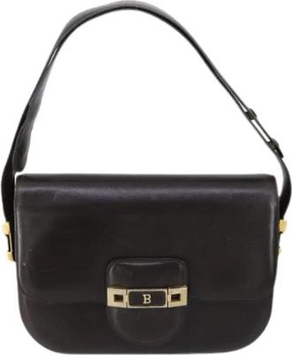 Bally Pre-owned Shoulder Bag - Dames - Vintage Schoudertas - Bruin - ONE Size - Leer - Vintage