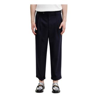 Dr&ocirc;le de Monsieur Heren, Broeken, Blauw, Maat: L Wol